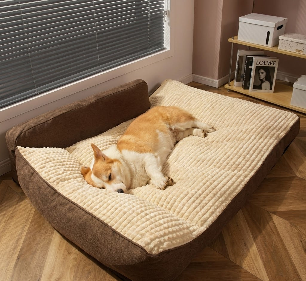 Panier Canapé pour Chien Velours Côtelé