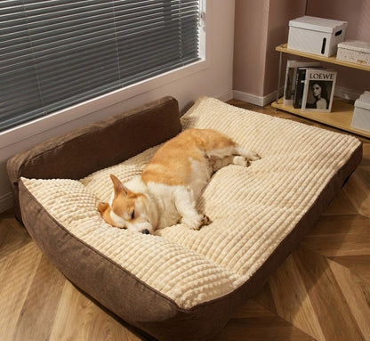 Panier Canapé pour Chien Velours Côtelé