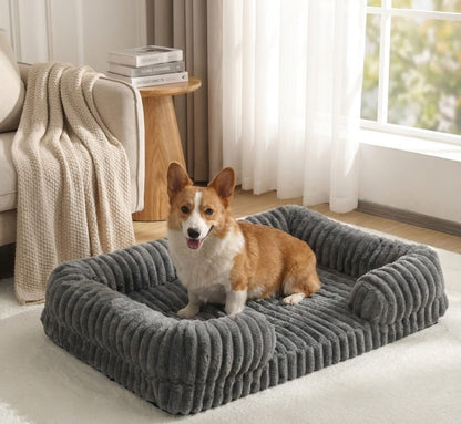 Panier Fauteuil Chien Velours Côtelé