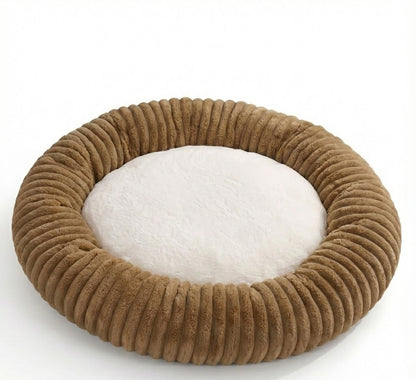 Panier Donut Chien Velours Côtelé