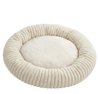 Panier Donut Chien Velours Côtelé