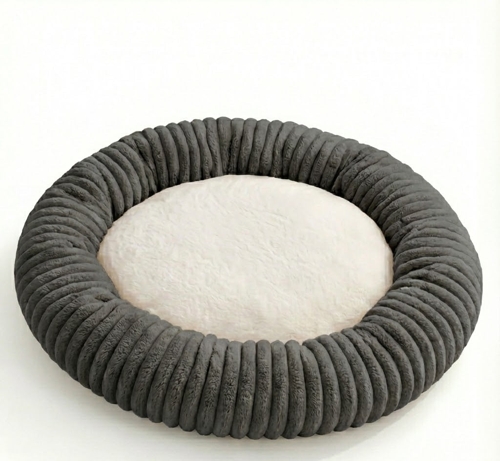 Panier Donut Chien Velours Côtelé