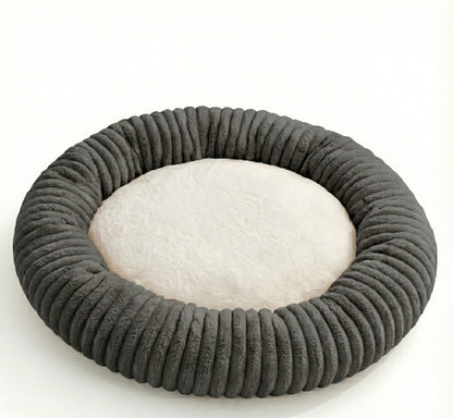 Panier Donut Chien Velours Côtelé