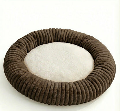 Panier Donut Chien Velours Côtelé