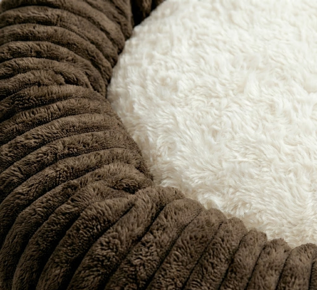 Panier Donut Chien Velours Côtelé